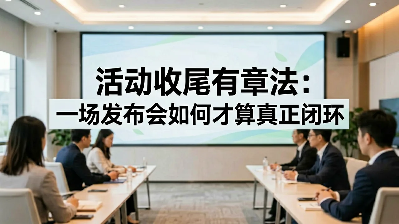 活动收尾有章法:一场发布会如何才算真正闭环